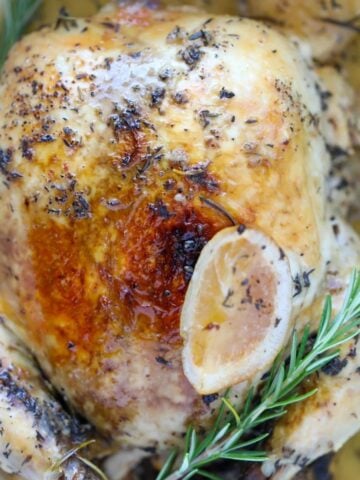 Easy Crockpot Lemon Herb Whole Chicken