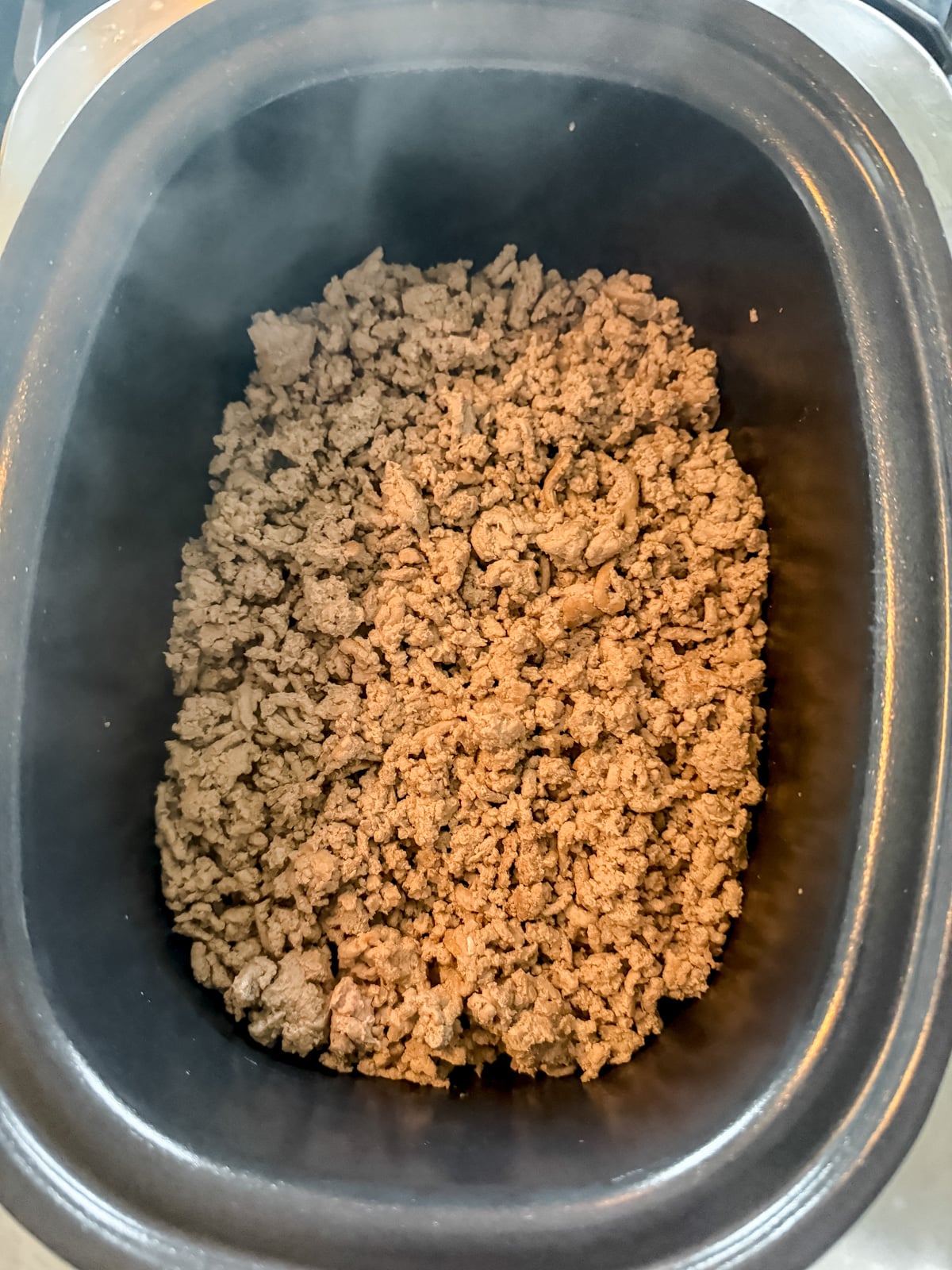 browning the ground turkey for chili